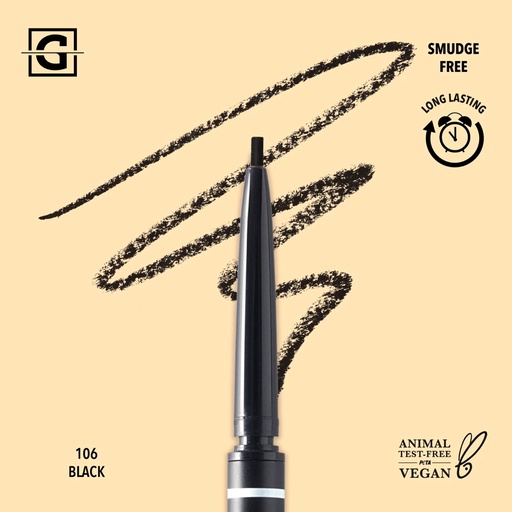 [816180020000 FBP106] MOIRA DELINEADOR PARA CEJAS FINE BROW PENCIL 106 BLACK